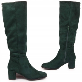 Botas femininas verdes Sergio Leone quentes no poste 2 Botas femininas verdes Sergio Leone quentes no poste 2
