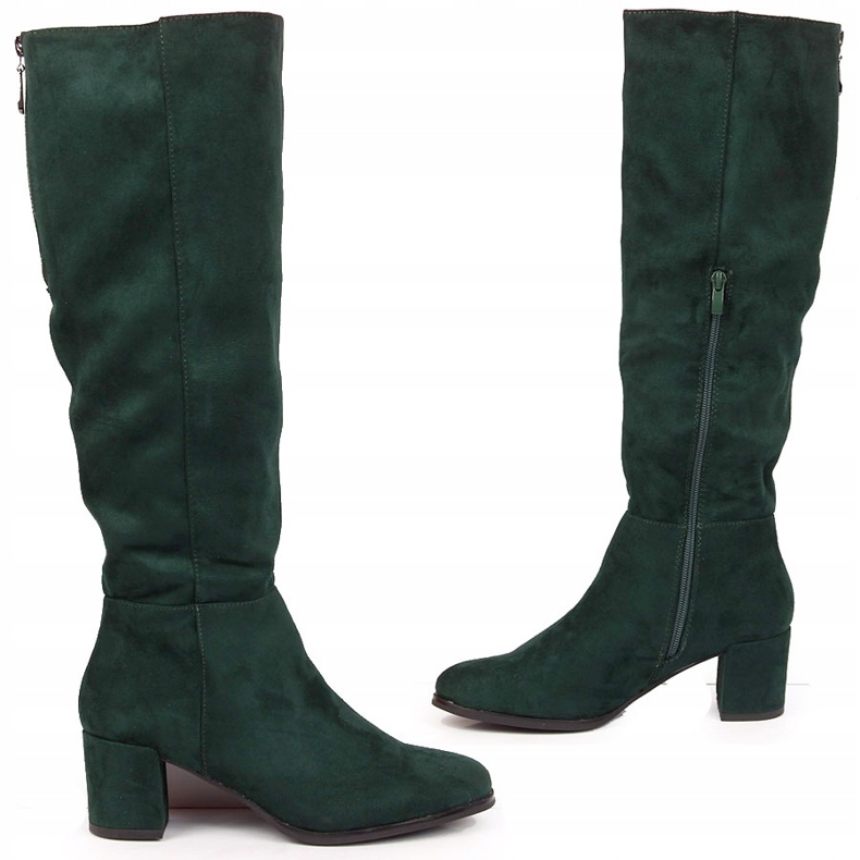 Botas femininas verdes Sergio Leone quentes no poste 2