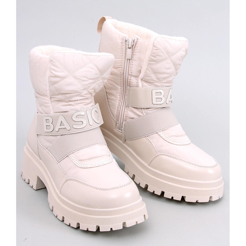 Botas de neve femininas Little Beige bege 1