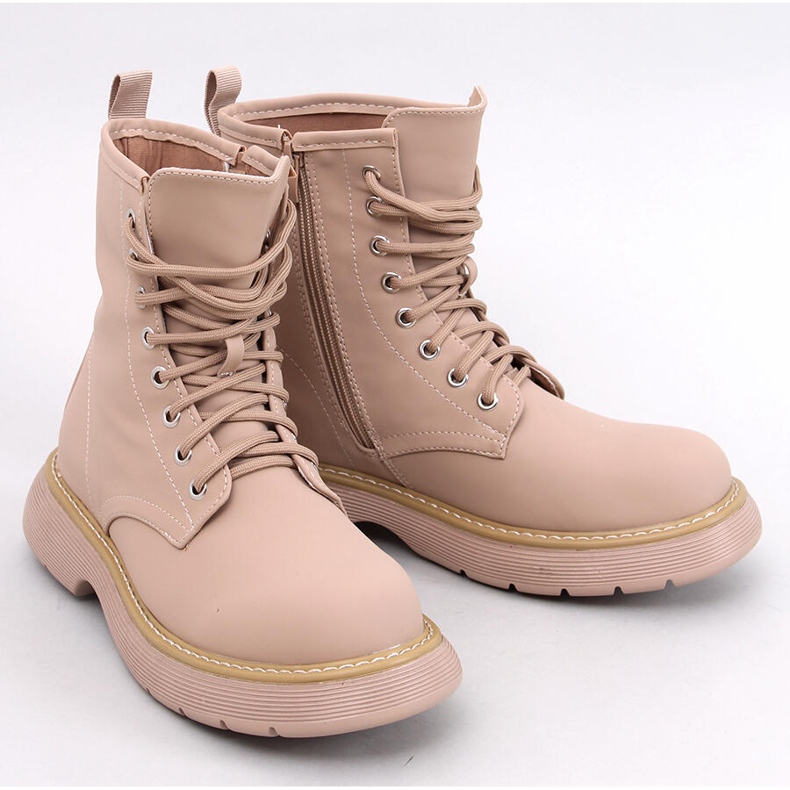Botins com cadarço Peddy Khaki bege 1