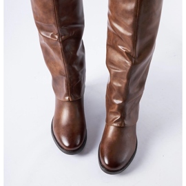 Botas quentes marrons com cunha oculta Mia marrom 1