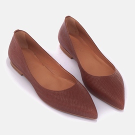 Marco Shoes bailarinas sutis castanho 1