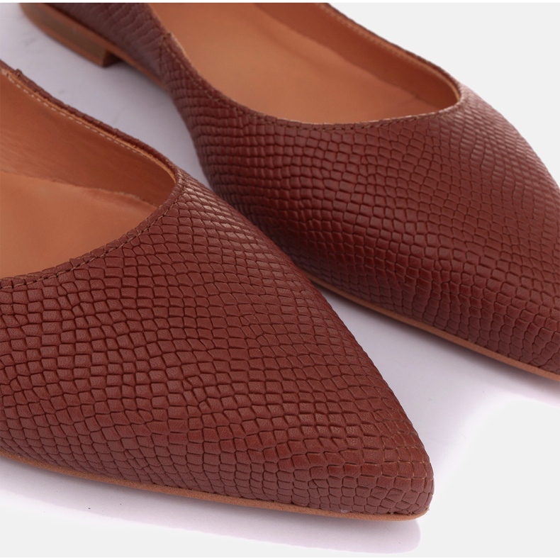 Marco Shoes bailarinas sutis castanho 2