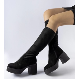 Botas pretas de salto alto Zito com isolamento preto 1
