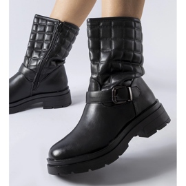 Botins acolchoados pretos Bluffs 1