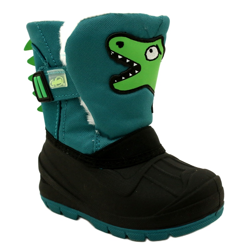 Botas de neve com isolamento infantil Befado 160X016 pretas e verdes 1