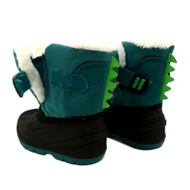 Botas de neve com isolamento infantil Befado 160X016 pretas e verdes 6