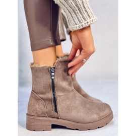 Botas rasas Kallen Khaki castanho 1