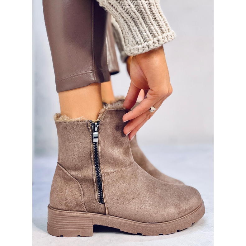 Botas rasas Kallen Khaki marrom 1