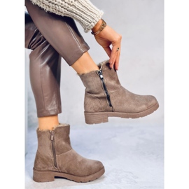 Botas rasas Kallen Khaki castanho 2