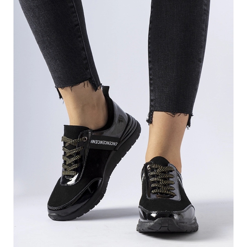 Tênis Castelfidardo de couro preto 1