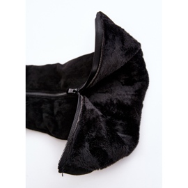 Botas femininas de camurça na plataforma S.Barski, pretas preto 1