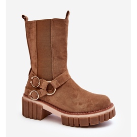 Botas de trabalho isoladas em camurça camel Brinnon feminina castanho 2 Botas de trabalho isoladas em camurça camel Brinnon feminina castanho 2