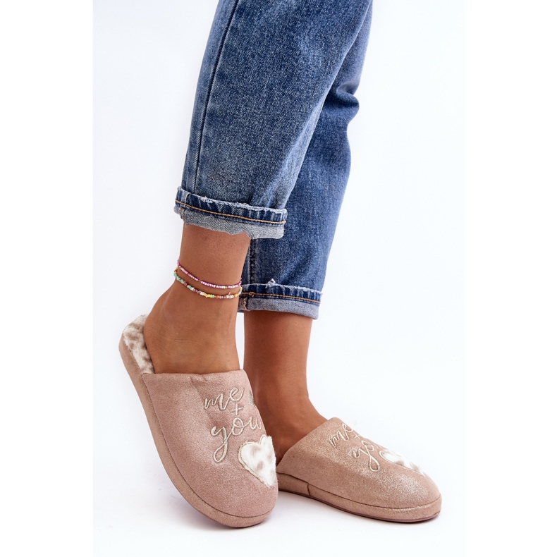 Chinelos brilhantes femininos rosa Geraja 1