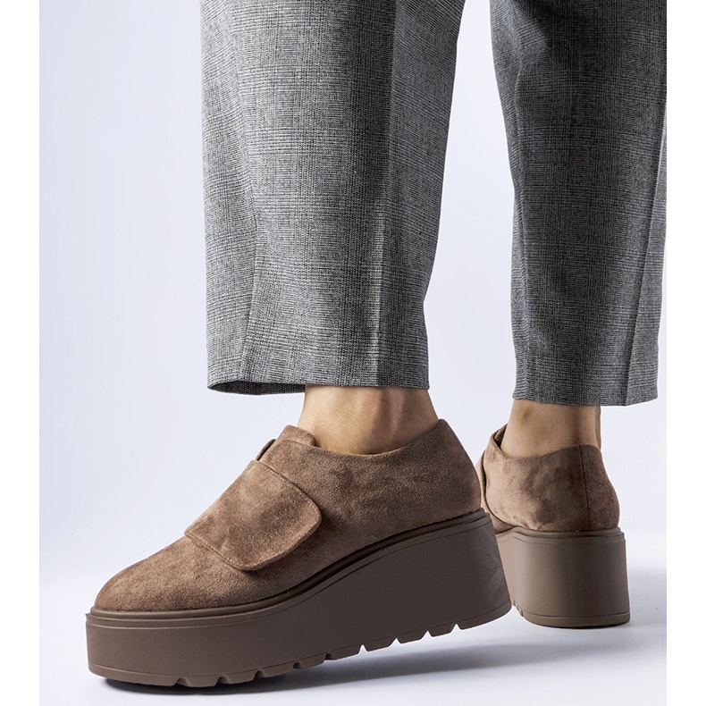 Sapatos com plataforma Pallet castanhos 1