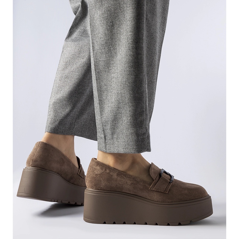 Mocassins plataforma Medical castanhos 1