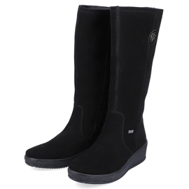 Botas de nobuck isoladas com lã de ovelha Rieker Y4470 preto 2