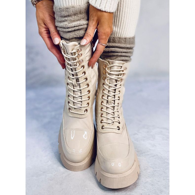 Botas com cadarço Merced Bege 1