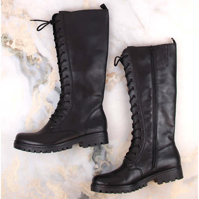 Botas isoladas Rieker, couro W 78543-00 preto 2