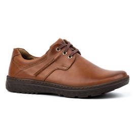 KOMODO Sapatos de couro masculino casual 923k marrom 2