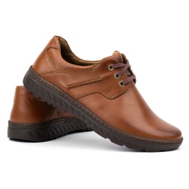KOMODO Sapatos de couro masculino casual 923k marrom castanho 3