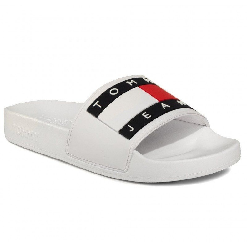 Tommy Hilfiger Chinelos Tommy Jeans Flag Pool Slide W EN0EN00474-YBS branco 1