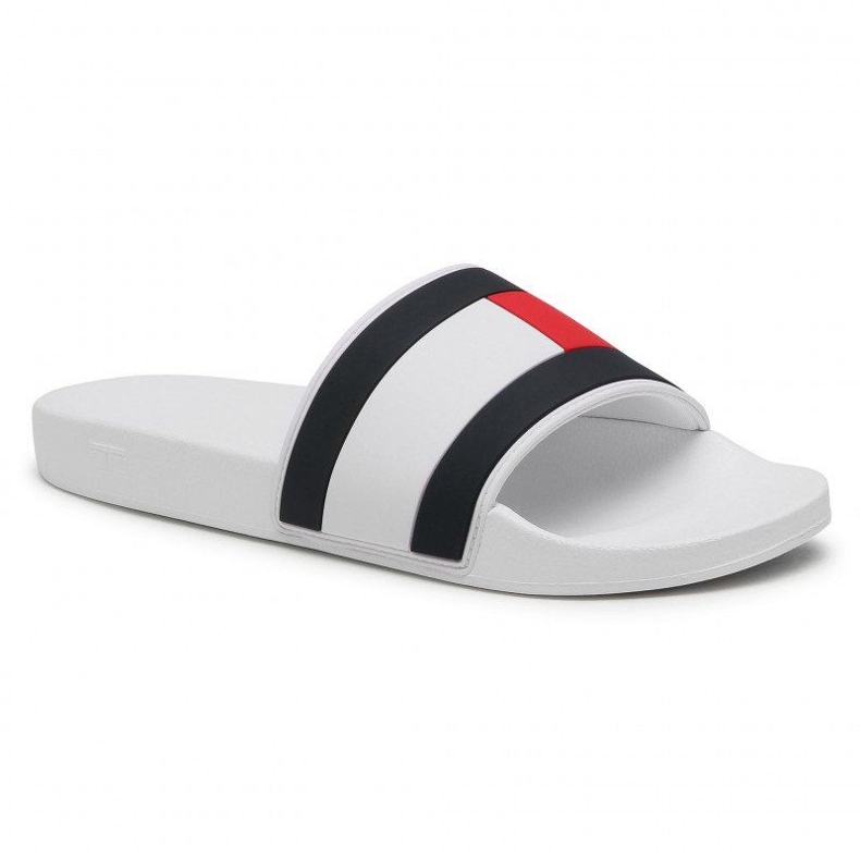Chinelos Tommy Hilfiger Essential Flag Pool Slide M FM0FM03484-YBR branco 1 Chinelos Tommy Hilfiger Essential Flag Pool Slide M FM0FM03484-YBR branco 1