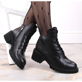 Botas femininas isoladas com cadarço e zíper, pretas Filippo DBT4858 preto 1 Botas femininas isoladas com cadarço e zíper, pretas Filippo DBT4858 preto 1