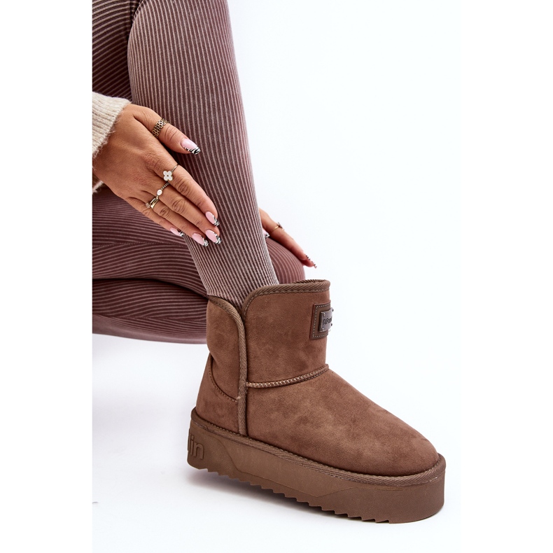 Botas de neve com plataforma impermeável vegana D.Franklin DFSH371004 Bege Escuro 1