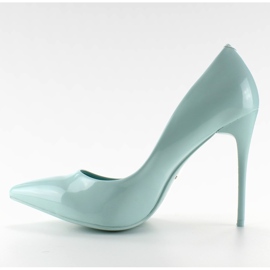 Salto alto envernizado liso E396 L. Azul 1