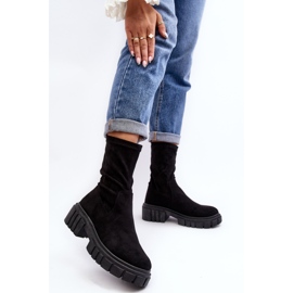 Botas Workers Slip-On com salto plano, Divella Preta preto 2