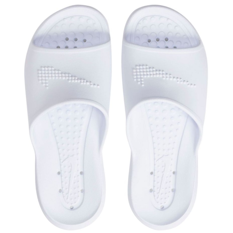 Chinelos Nike Victori One Slide femininos brancos CZ7836 100 1