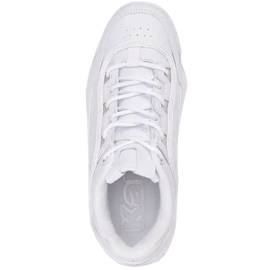 Sapatos femininos Kappa Rave Gc branco e prata 242681GC 1010 1
