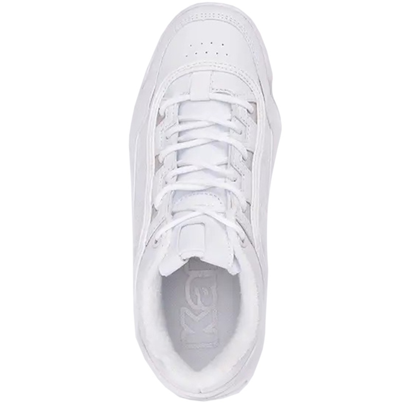Sapatos femininos Kappa Rave Gc branco e prata 242681GC 1010 1