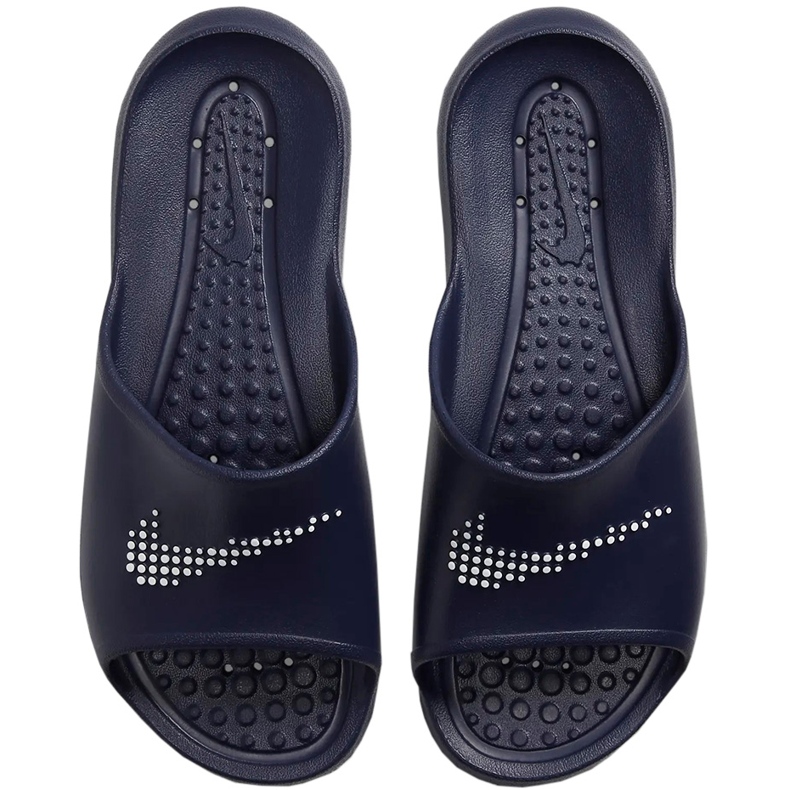 Chinelos masculinos Nike Victori One Shower Slide, azul marinho CZ5478 400 1