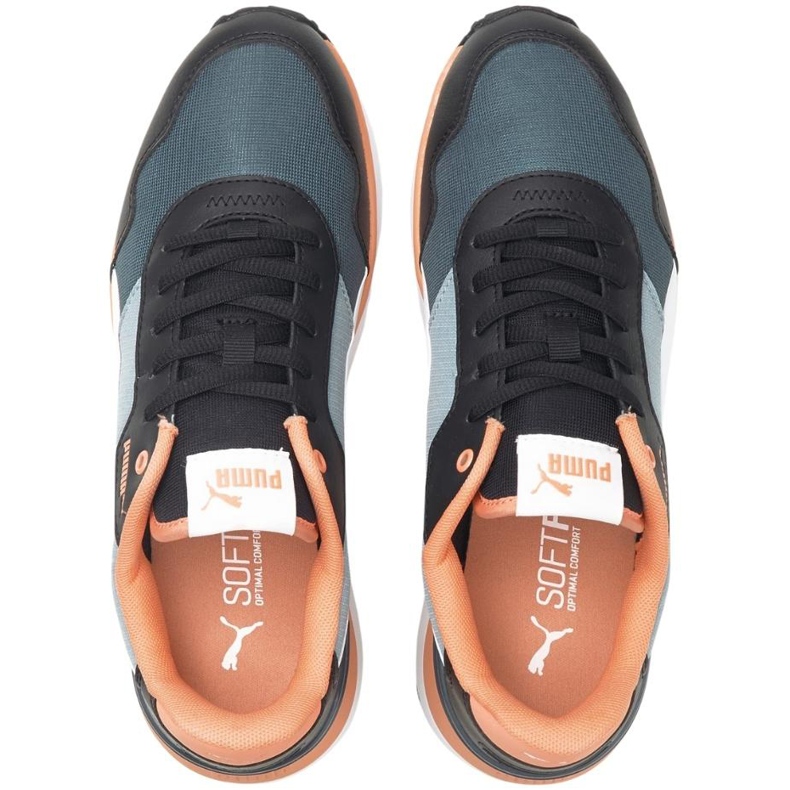 Sapatos femininos Puma R78 Voyage cinza-laranja 380729 09 1