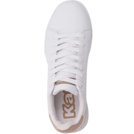 Sapatos femininos Kappa Limit branco e bege 243049 1042 2