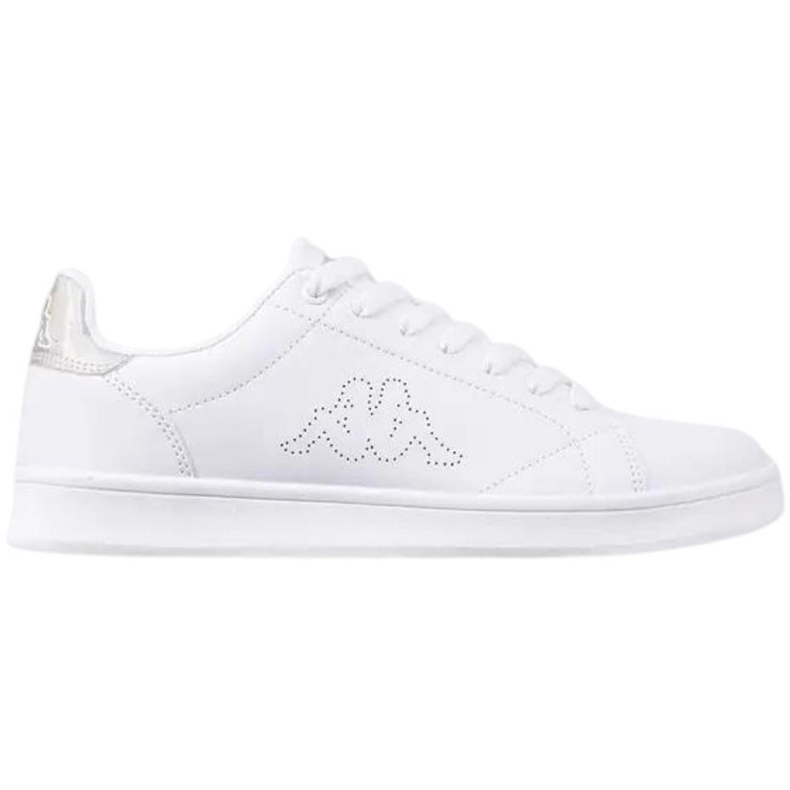 Sapatos femininos Kappa Limit branco e prata 243049 1017 1