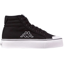 Kappa Boron MId Pf sapatos femininos preto e branco 243161 1110 1