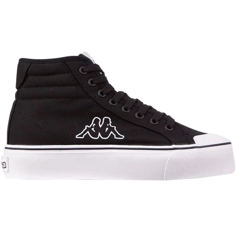 Kappa Boron MId Pf sapatos femininos preto e branco 243161 1110 1