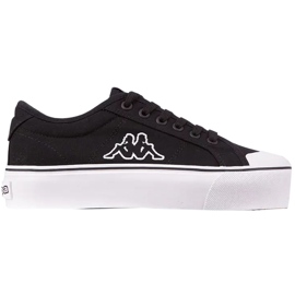 Sapatos femininos Kappa Boron Low Pf preto e branco 243162 1110 1