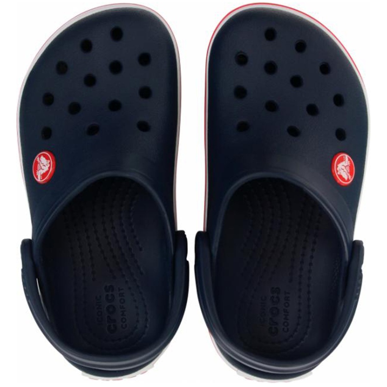 Tamancos infantis Crocs Kids Crocband Clog azul marinho e vermelho 207006 485 2