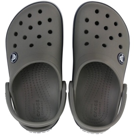 Tamancos infantis Crocs Kids Crocband Clog, cinza e azul marinho 207006 05H 2