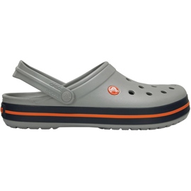 Tamancos masculinos Crocs Crocband Clog cinza e laranja 11016 01U 1