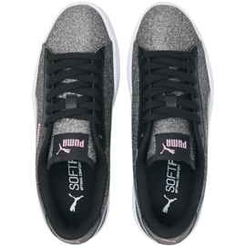 Calçado infantil Puma Smash v2 Glitz Glam prata 367377 26 2