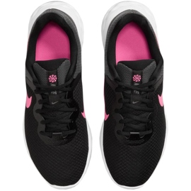 Tênis feminino Nike Revolution 6 Next preto e rosa DC3729 002 2