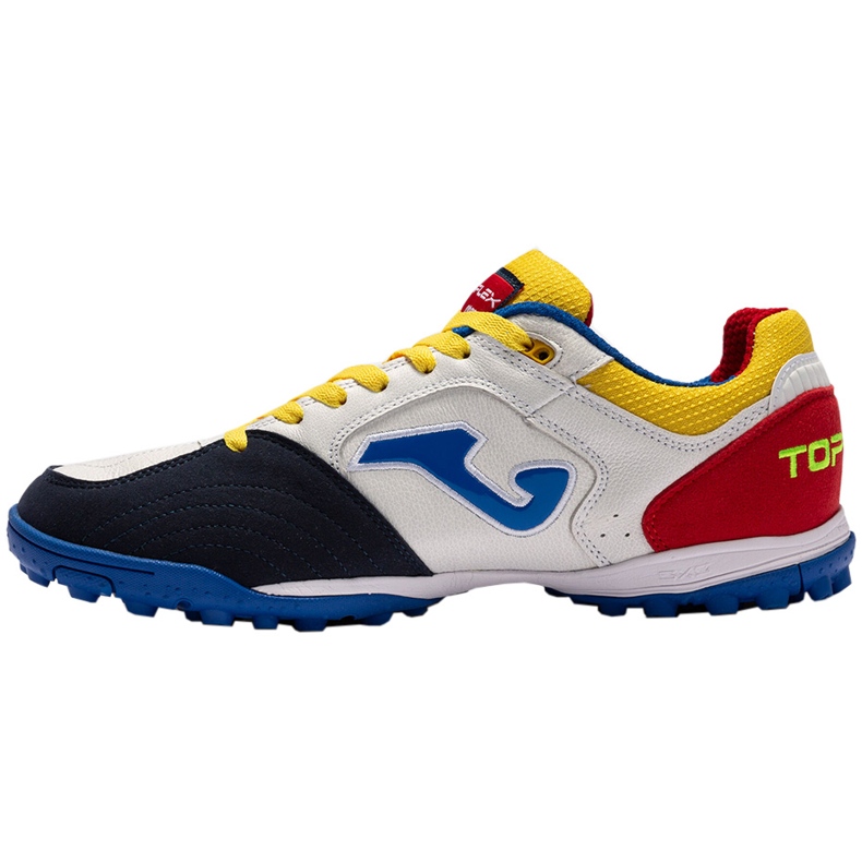 Chuteiras Joma Top Flex 2216 Turf, branco e vermelho 2