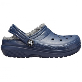 Tamancos infantis Crocs Lined Clog, azul marinho 207009 459 1