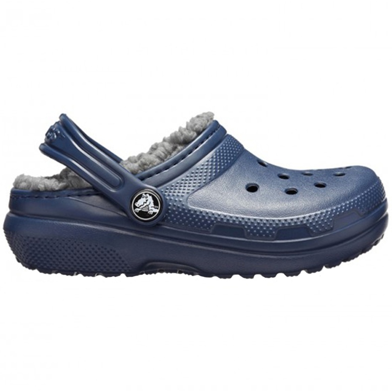 Tamancos infantis Crocs Lined Clog, azul marinho 207009 459 1