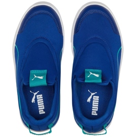 Sapatos infantis Puma Courtflex v2 Slip On Ps azul 374858 11 2
